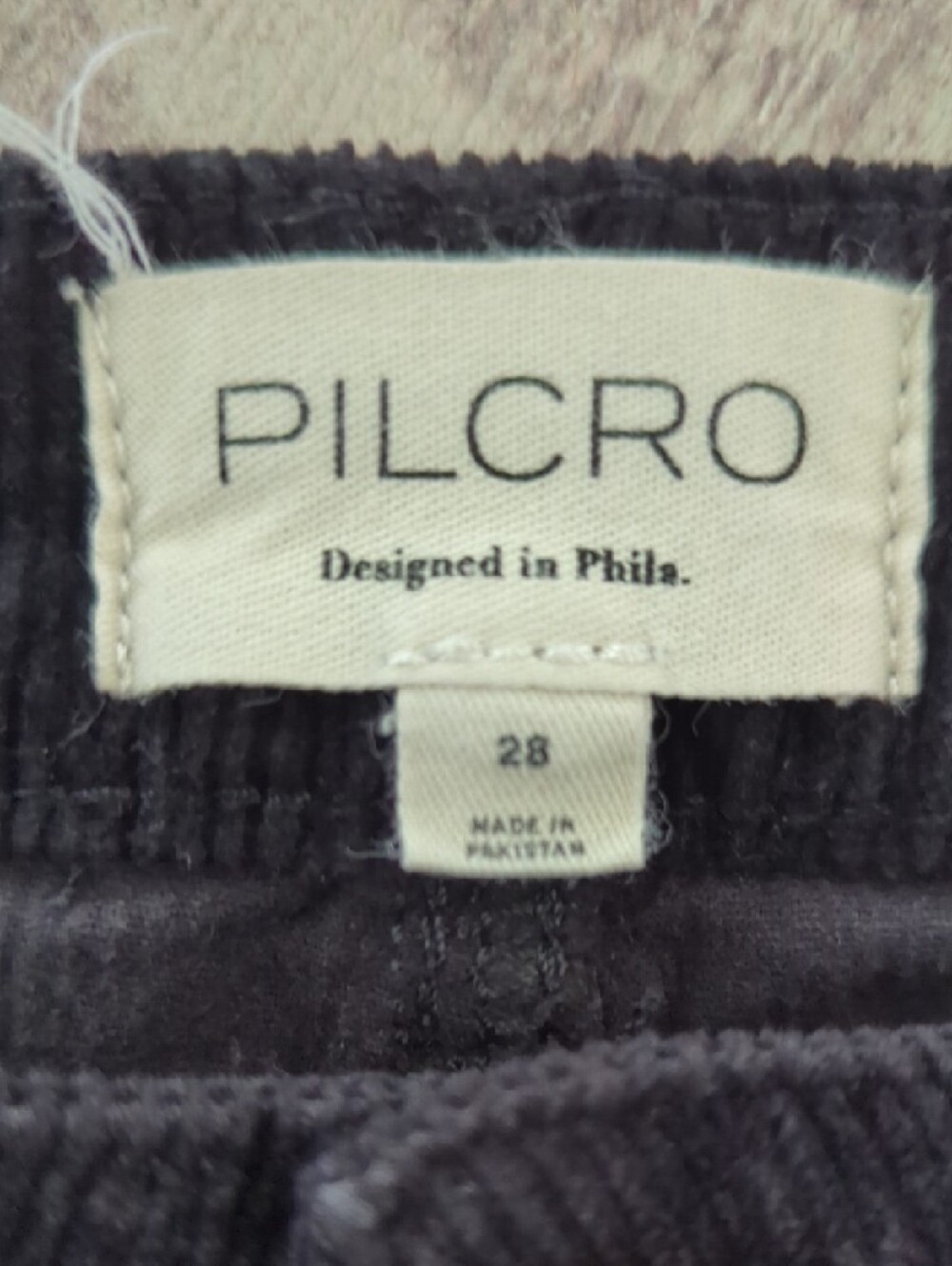 Pilcro Dark Gray Corduroy Pants Bellbottom Flare Size 28 - Picture 2 of 8